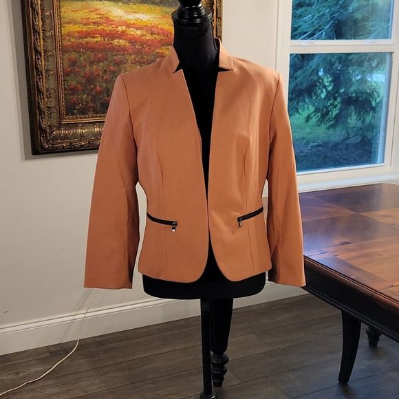 Nine West sz 6 clay colored dress jacket/coat top